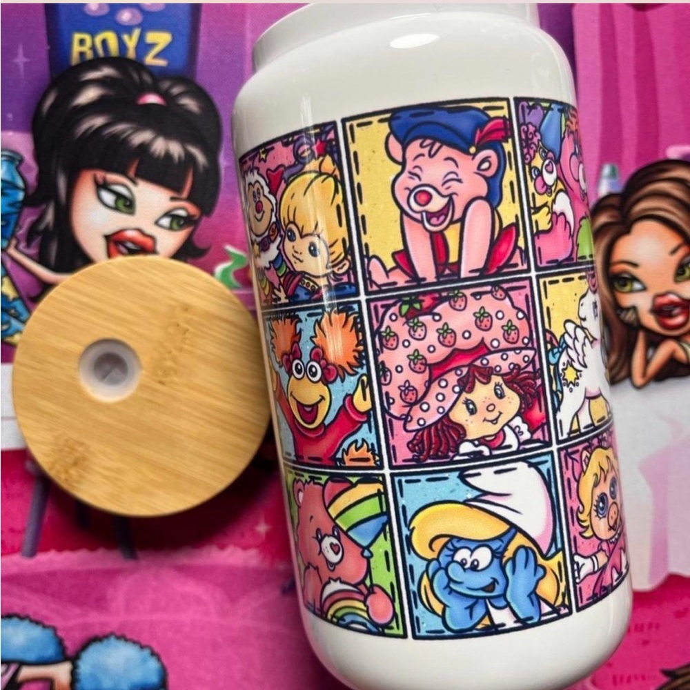 80s nostalgic character cup